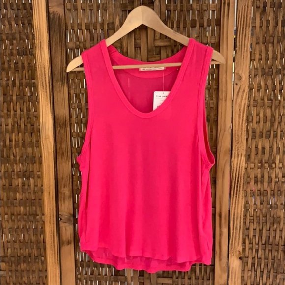 NWT Free People Take The Plunge Tank Pink Large - Picture 2 of 13